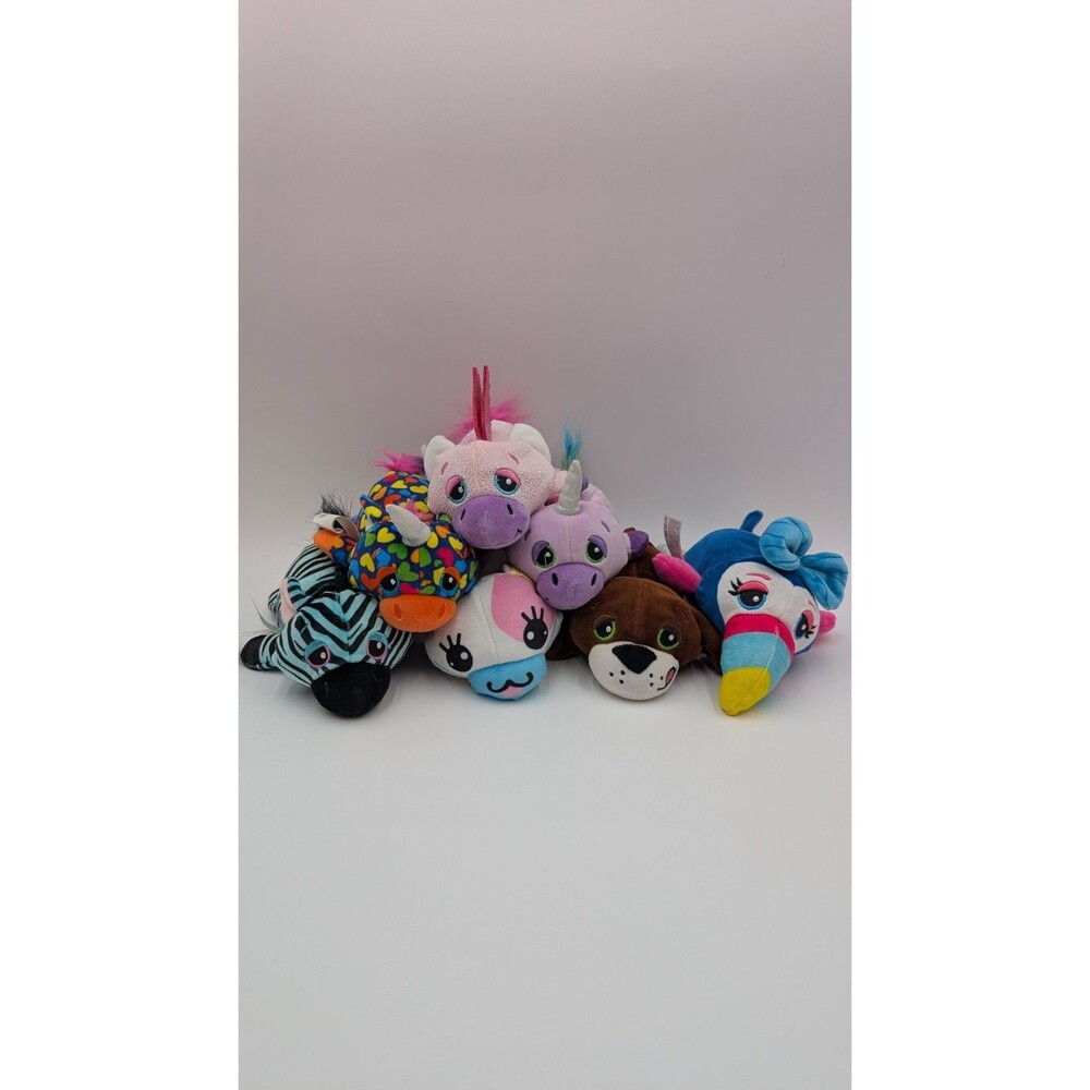 Cutetitos Basic Fun Plush Lot of 7 Unicorns Zebra Puppy Cat Toucan Surprise